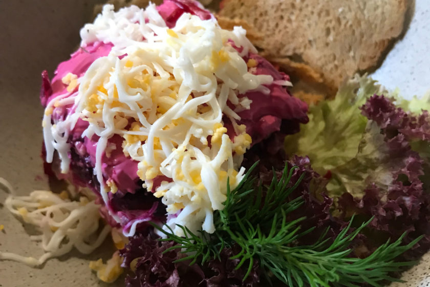 herring under a fur coat dish