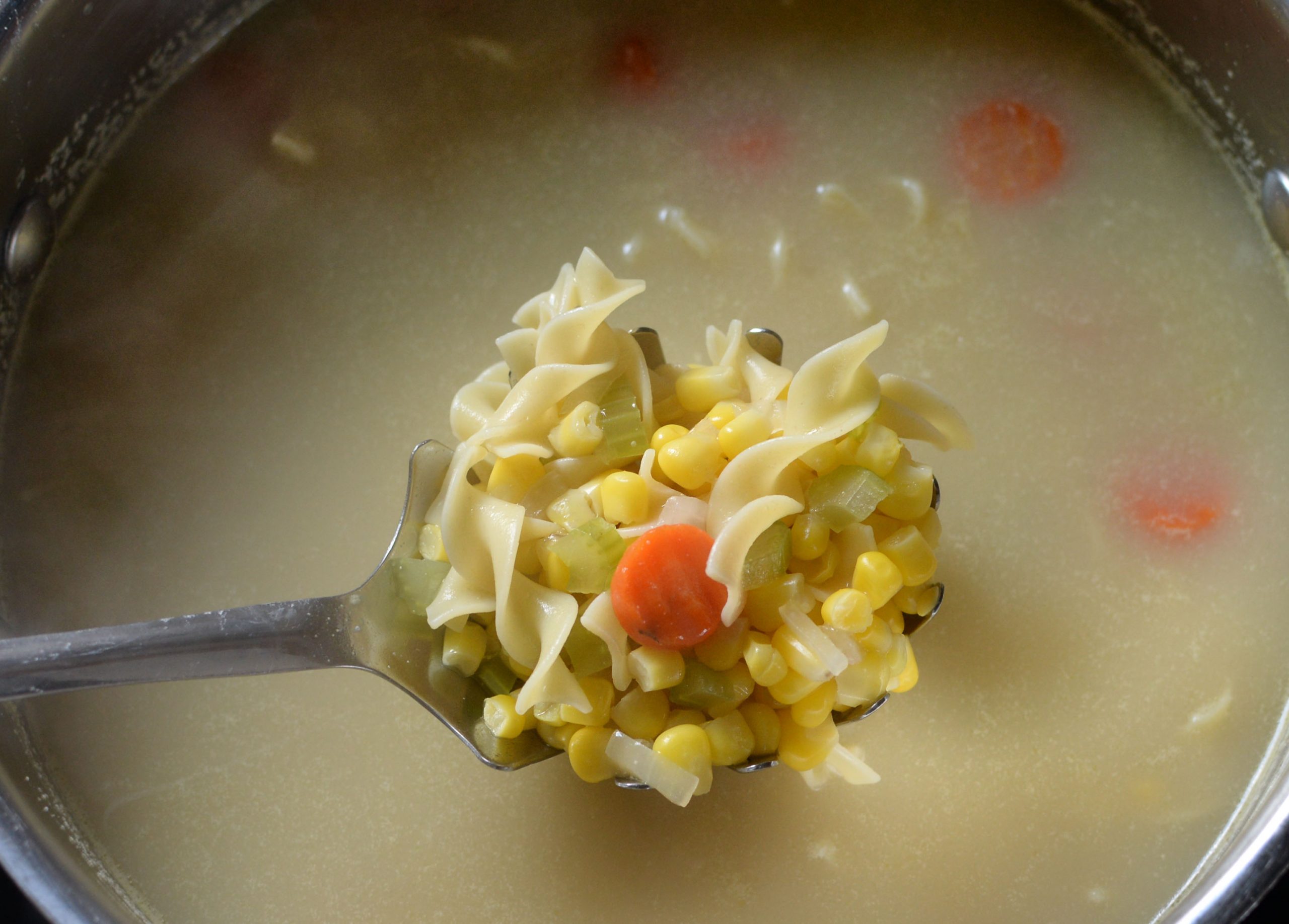 corn noodle soup