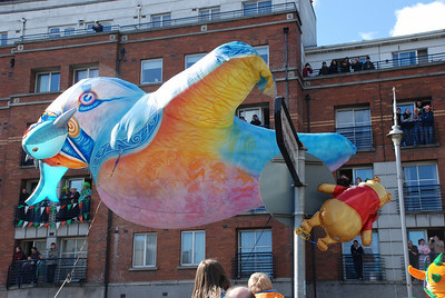 Bird-with-fish balloon at the St. Paddy's Day parade