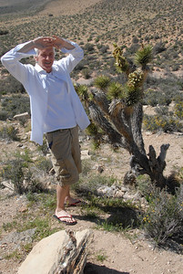 Tim and Joshua tree in Red Rock Canyon