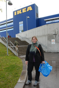 Christina at Ikea, near Stockholm