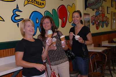 Marilee, Jen and Nickie all scream for ice cream!