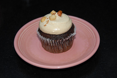 Chocolate peanut butter cupcake at the Warhol Cafe