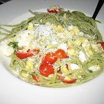 Spinach spaghetti at Girasole