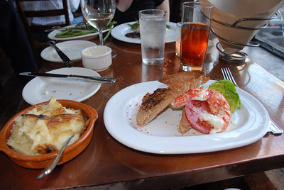 Lobster BLT and mashed potatoes at Fore Street