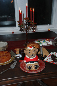 Santa bear and the back up desserts