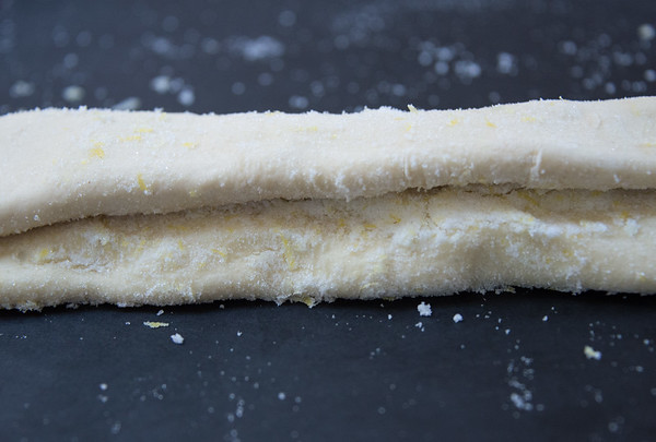 Folded puff pastry