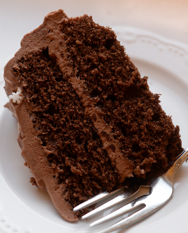 slice of chocolate cake