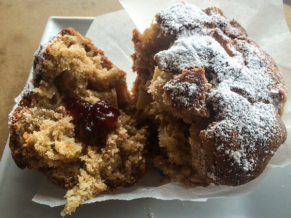 Apple-cinnamon muffin for breakfast in NSW