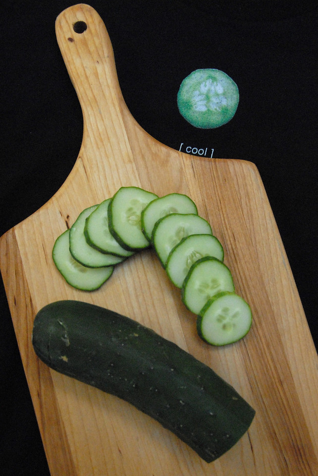 sliced cucumber