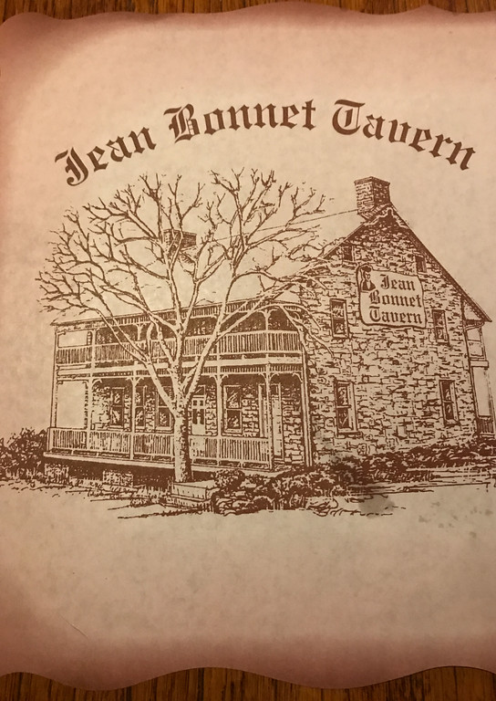 Jean Bonnet Tavern menu
