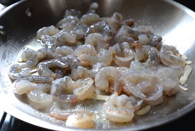 cooking shrimp