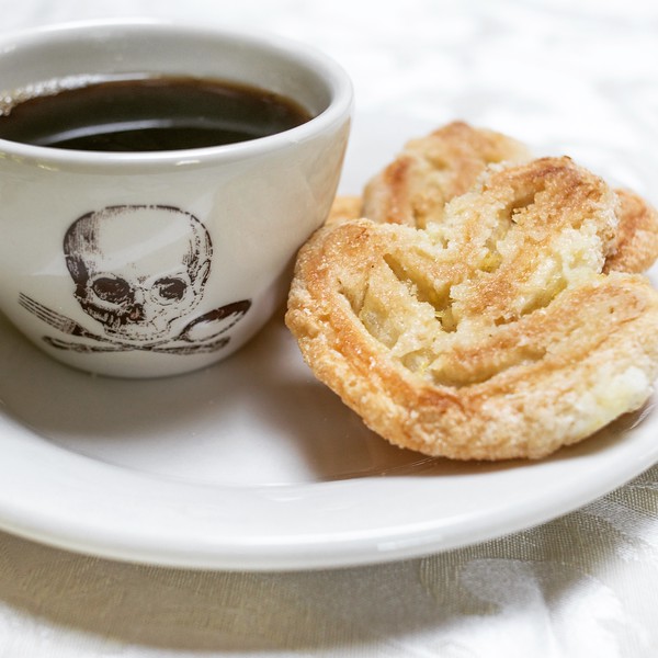 Coffee and lemon palmiers