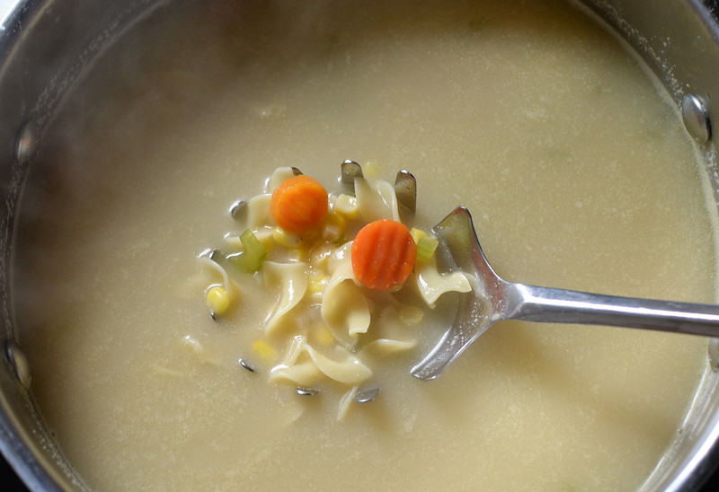 My mom had her homemade chicken soup on deck for whenever one of