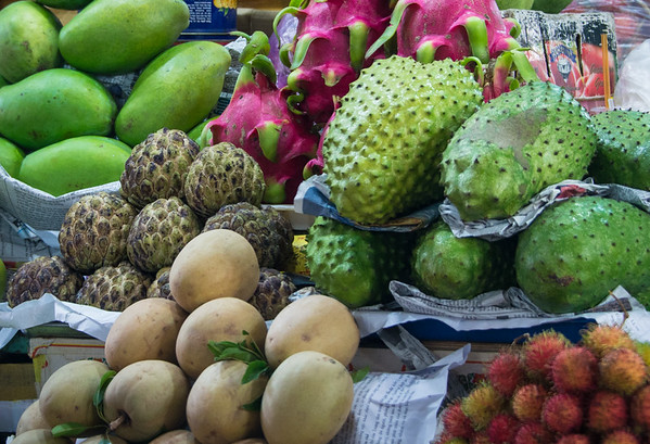 Assortment of tropical fruit