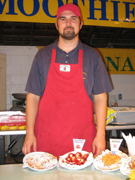 funnel cakes with toppings