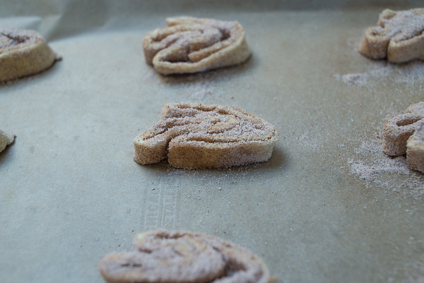 palmiers on parchment paper