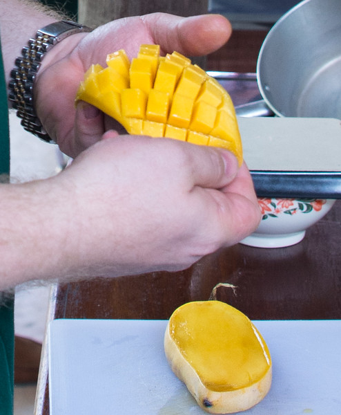 Sliced mango