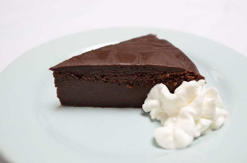 slice of chocolate mud cake
