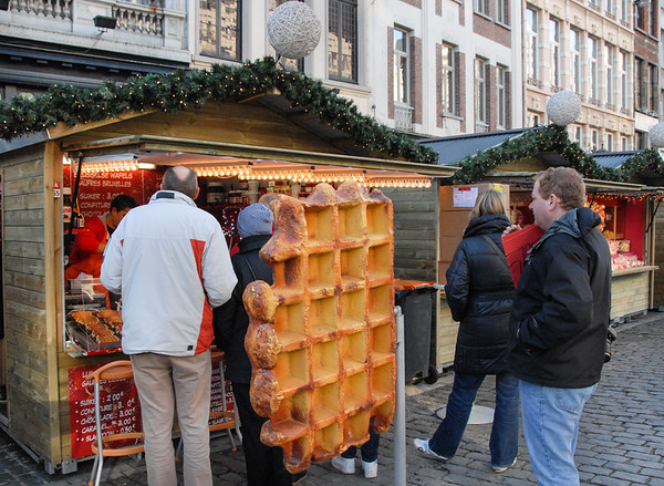 Belgian waffles in Antwerp, Belgium