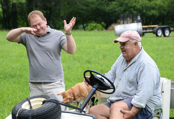 Frank Wilmer on the farm